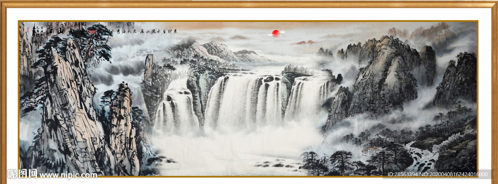 水墨山水水墨画