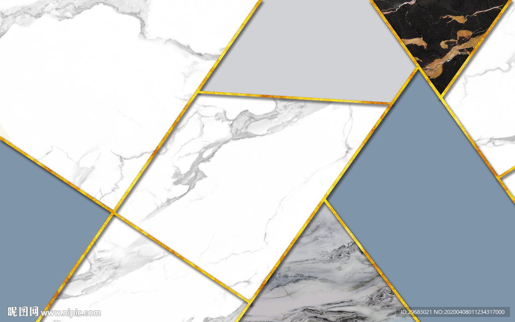 最新几何背景墙画 tif分层