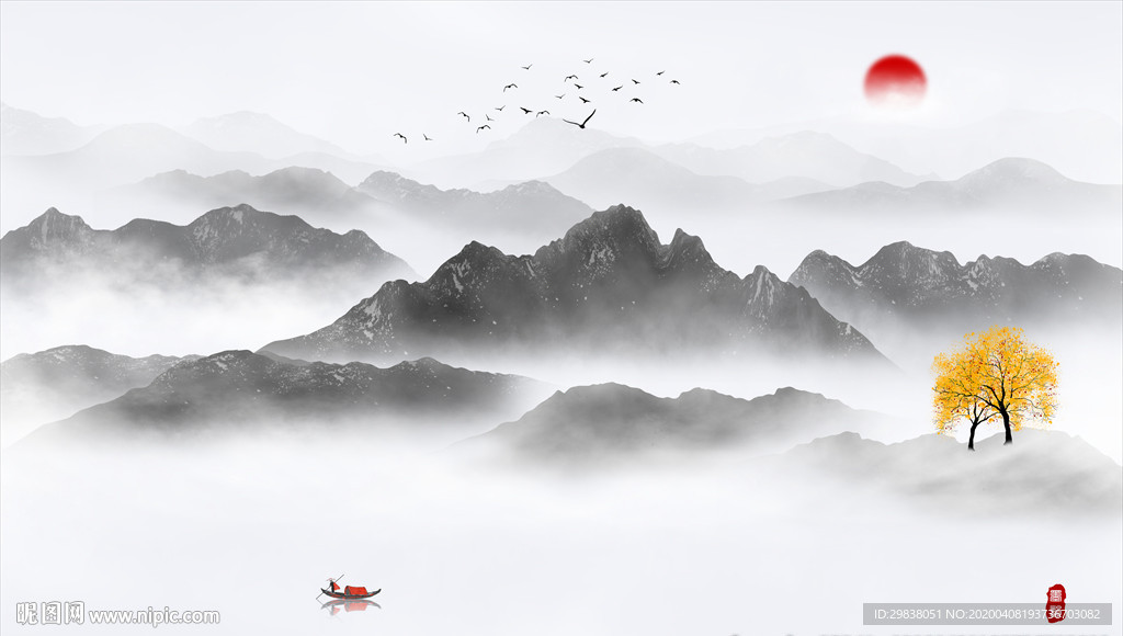 新中式山水画