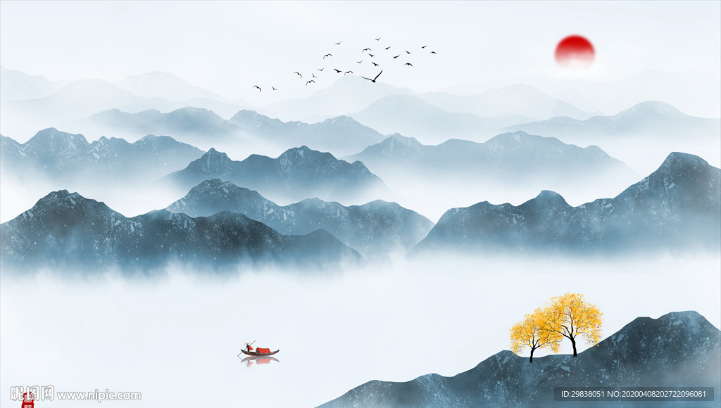 山水画国画山水画