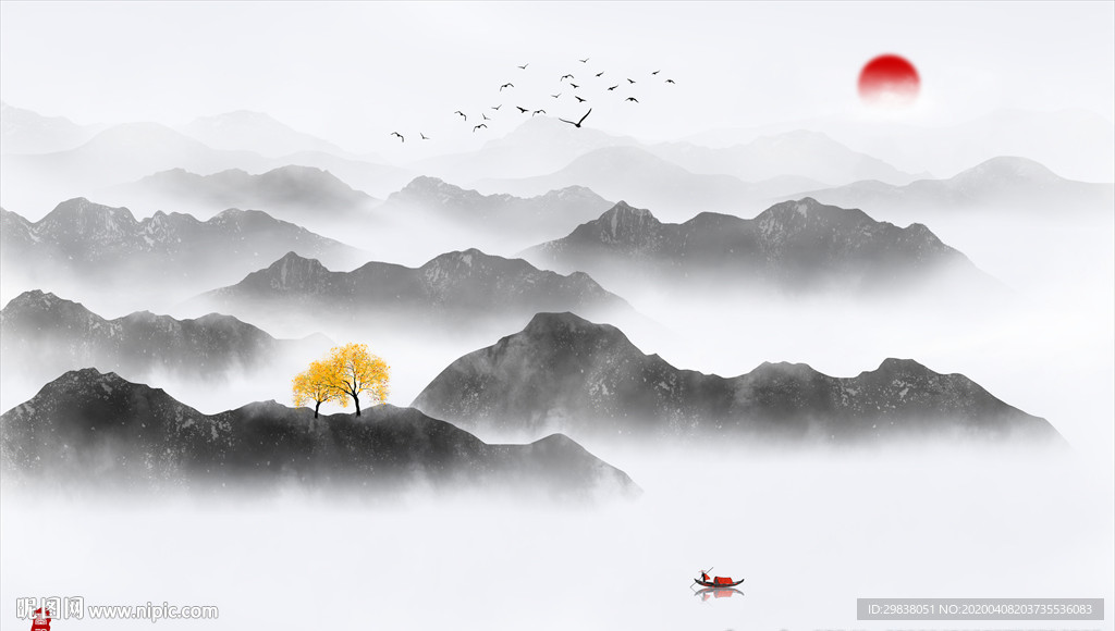 山水画国画山水画