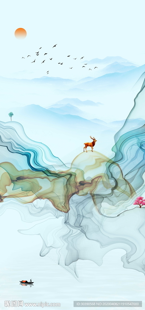 新中式山水画