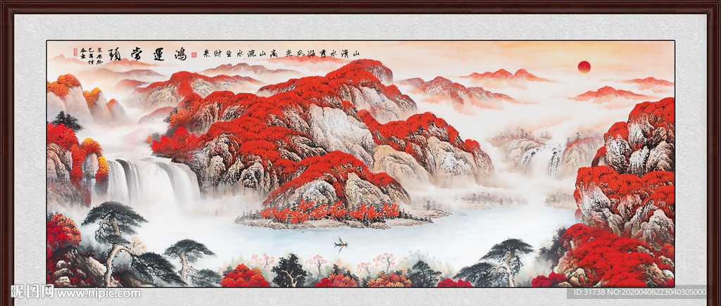 鸿运当头国画