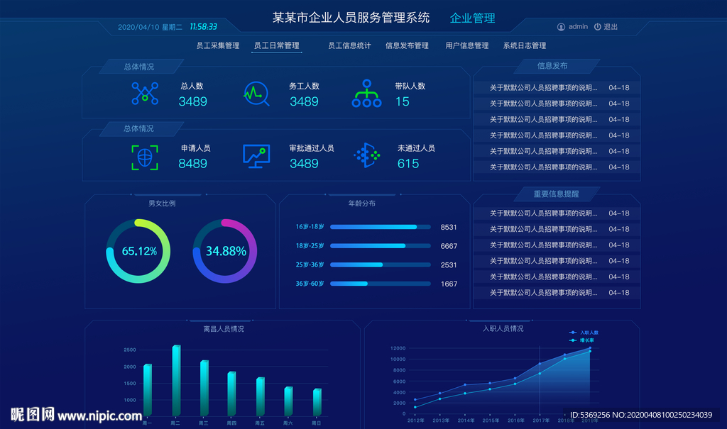 企业管理界面