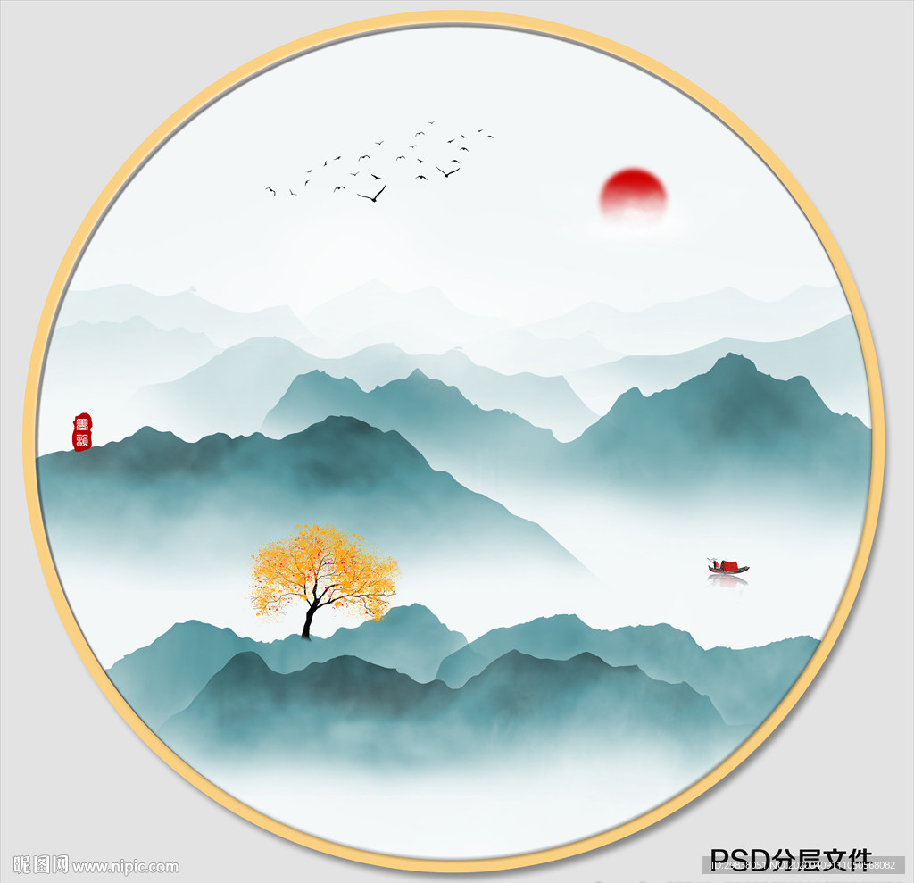 禅意水墨画