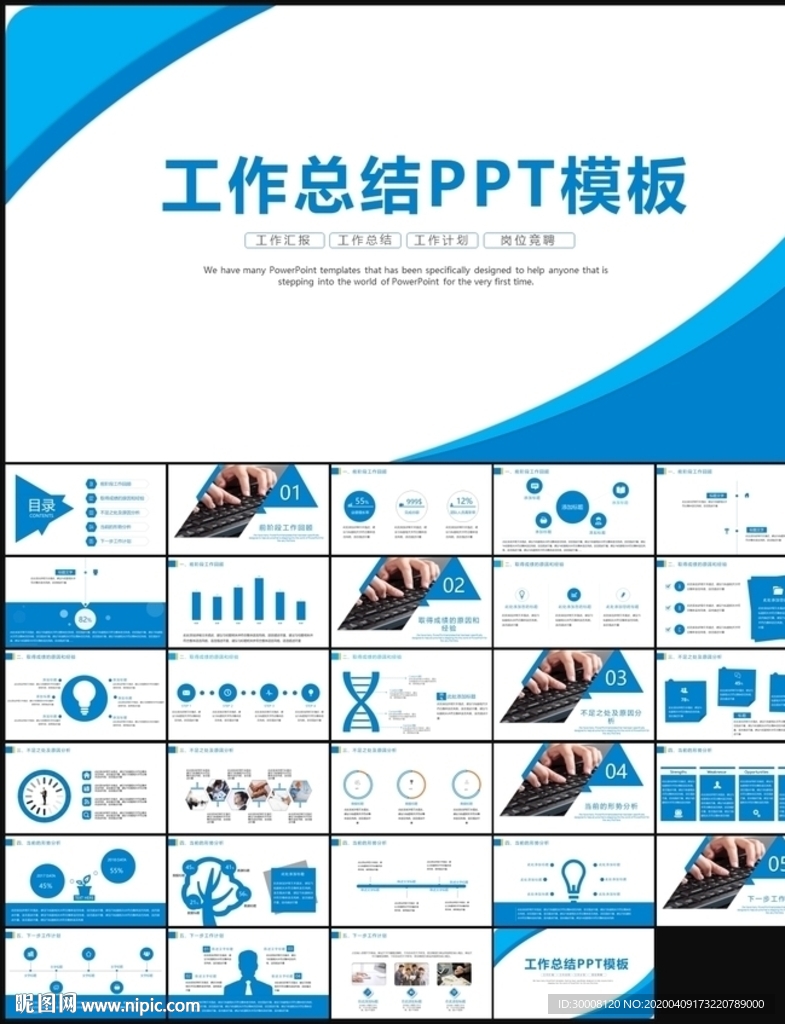 年度总结报告PPT模板