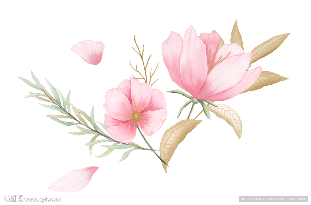 手绘花