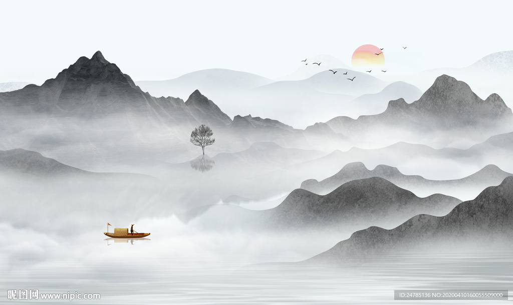 中式山水画