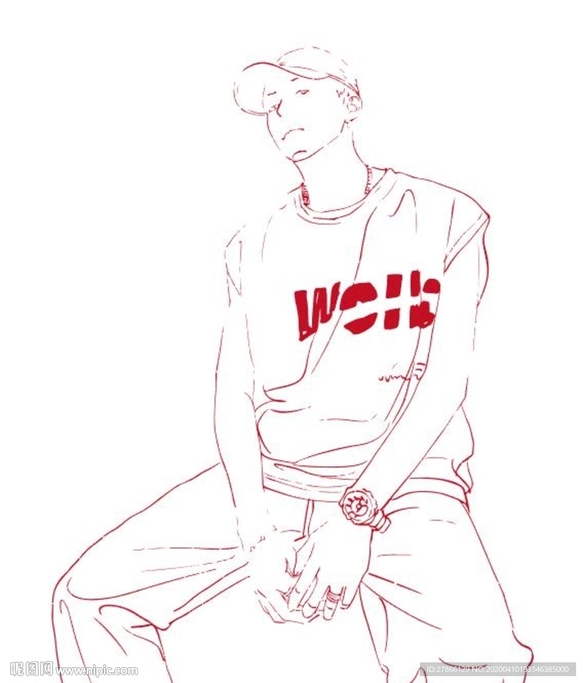 篮球小子矢量高清插画素材