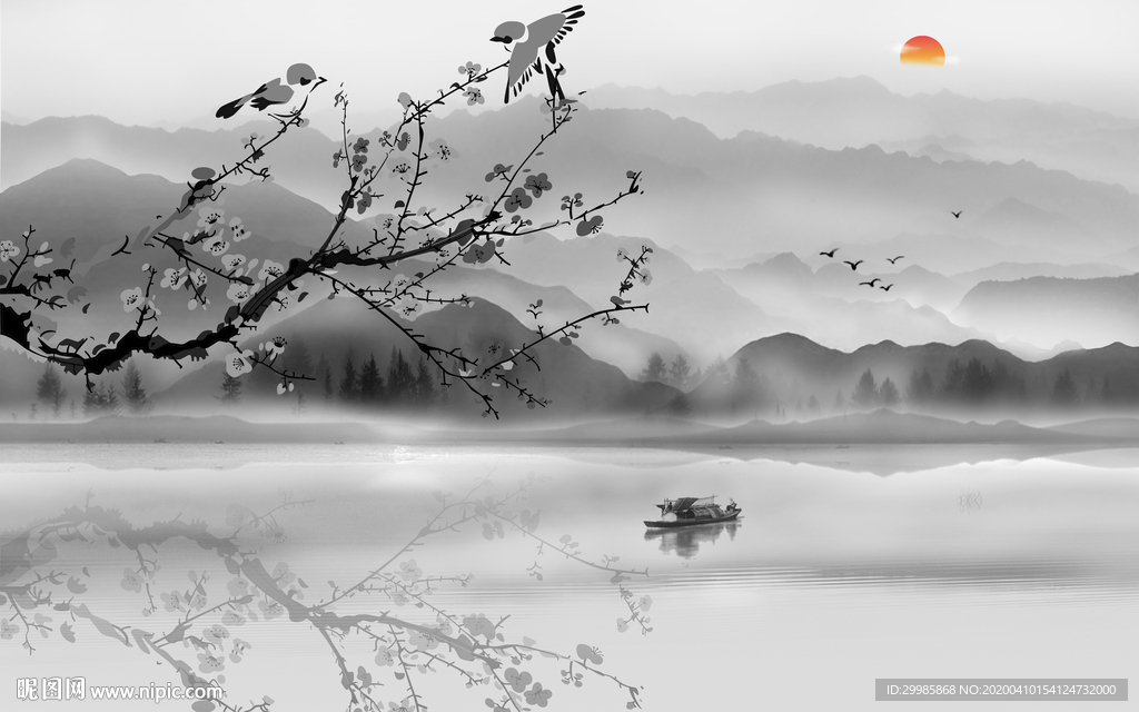 大气最新山水画 tif分层