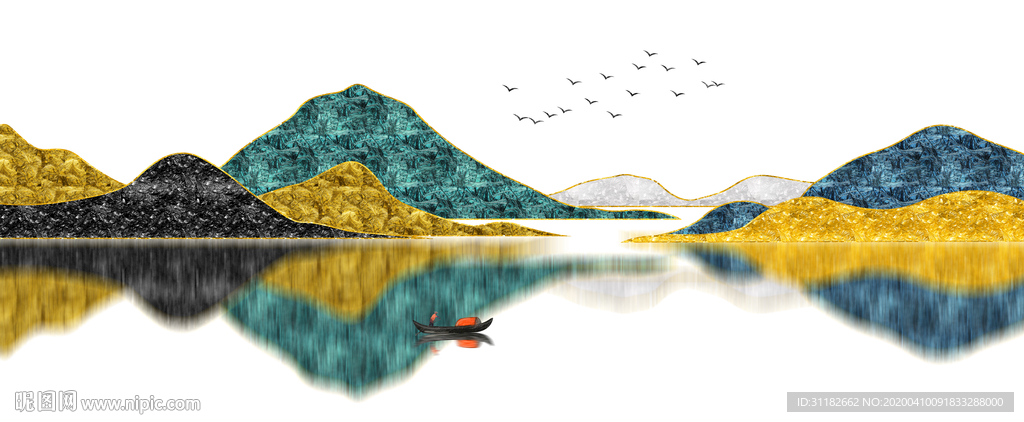 新中式山水装饰画