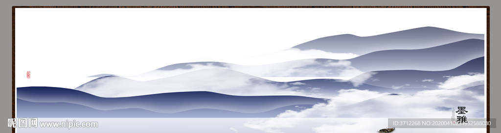 抽象意境水墨画