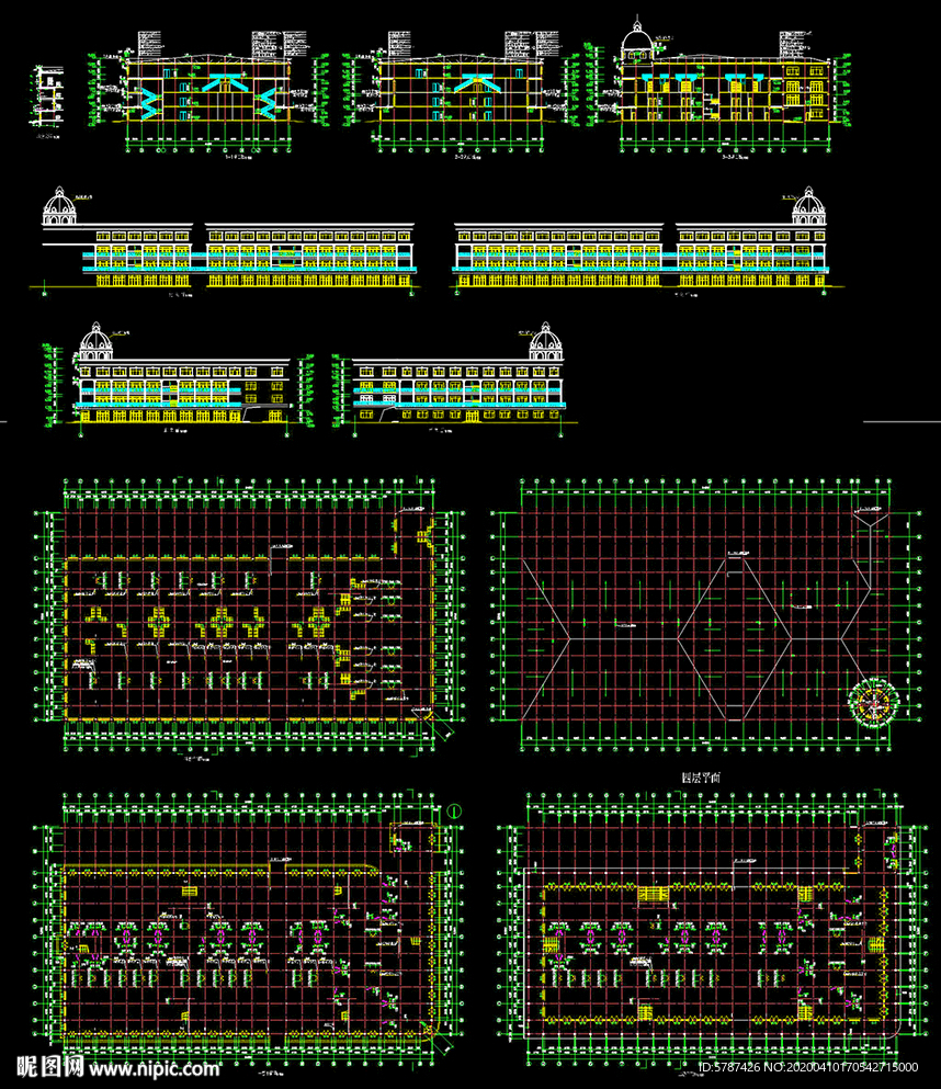 欧式建筑商场施工图