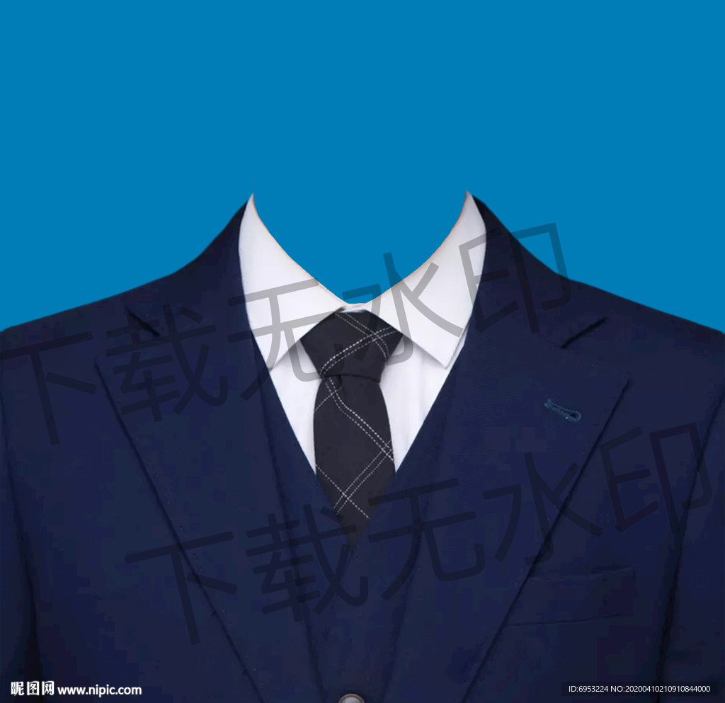 黑色领带西装模板