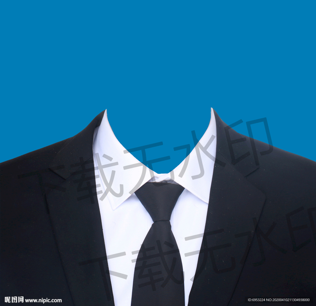 黑色领带模板