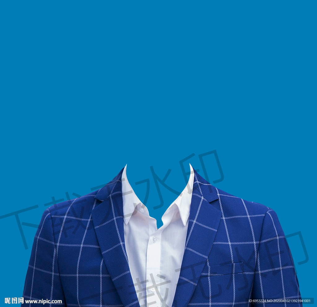 男士蓝色西装