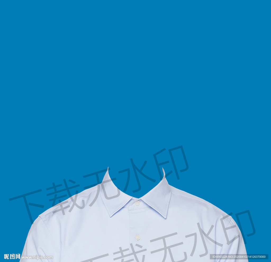 半身白衬衫寸照