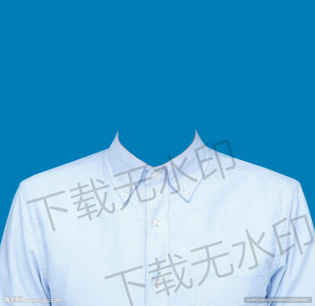 男士证件照衬衫