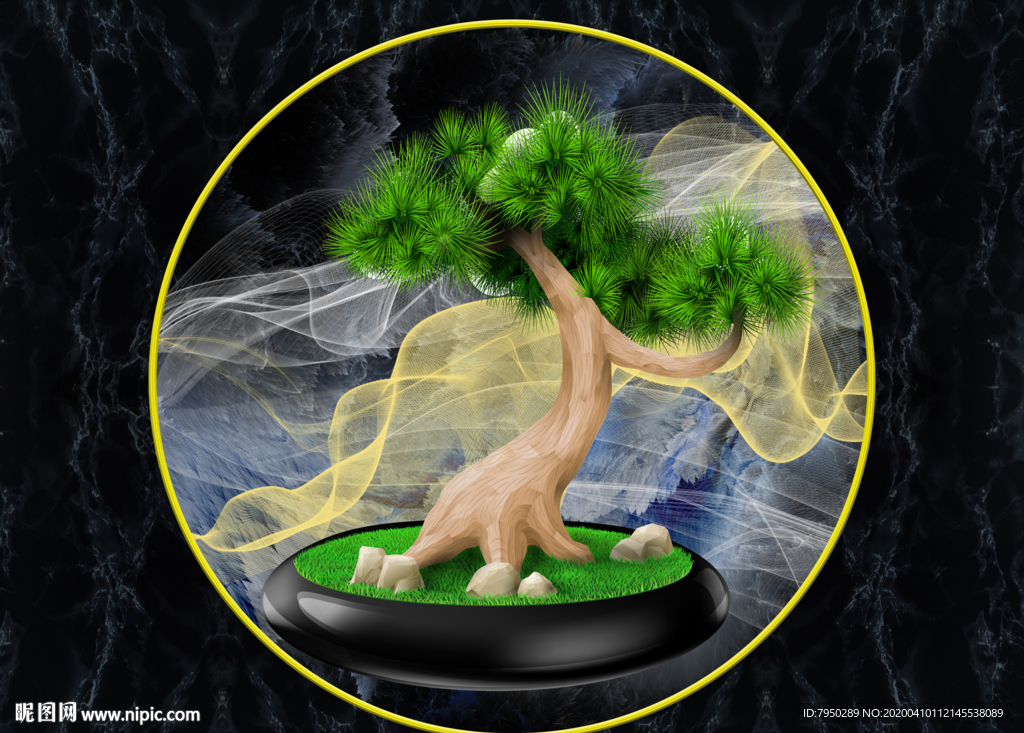 新中式圆形装饰画