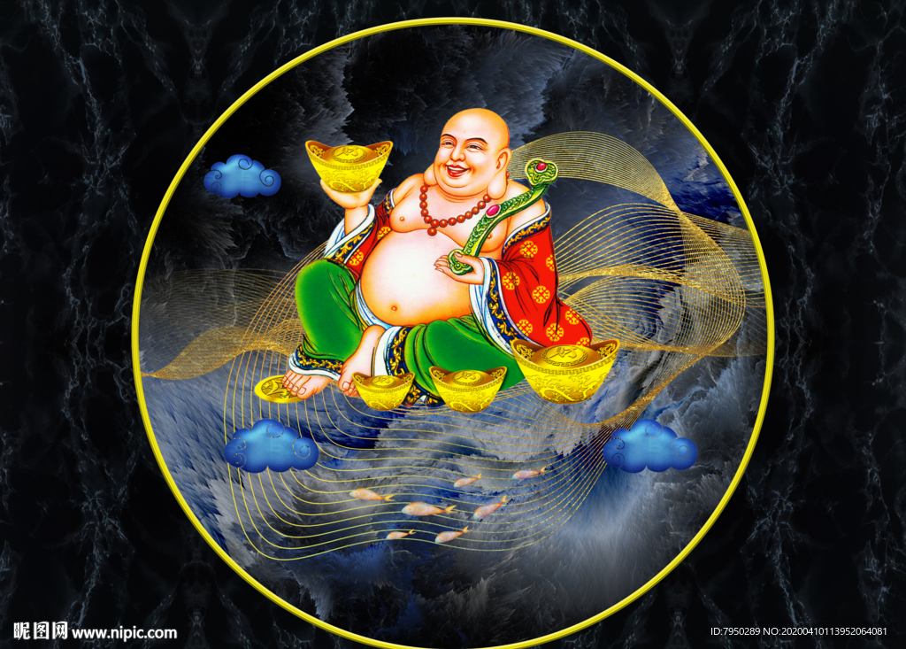 新中式圆形装饰画