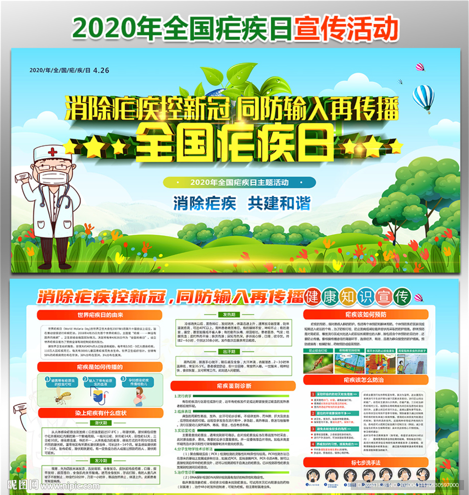 2020年全国疟疾日宣传栏图片