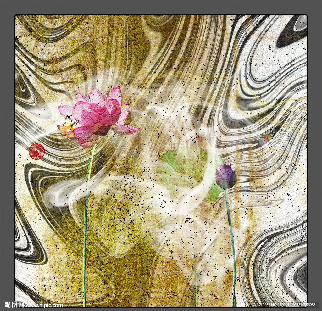 古典荷花画