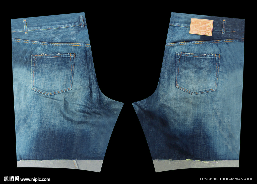 牛仔纹理数码印花图案设计