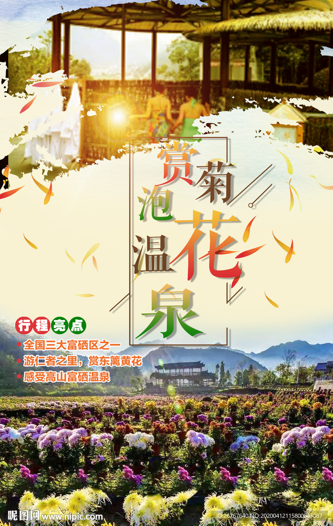 赏菊花 泡温泉 富硒 富硒山水