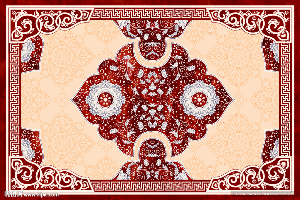 新中式花纹地毯