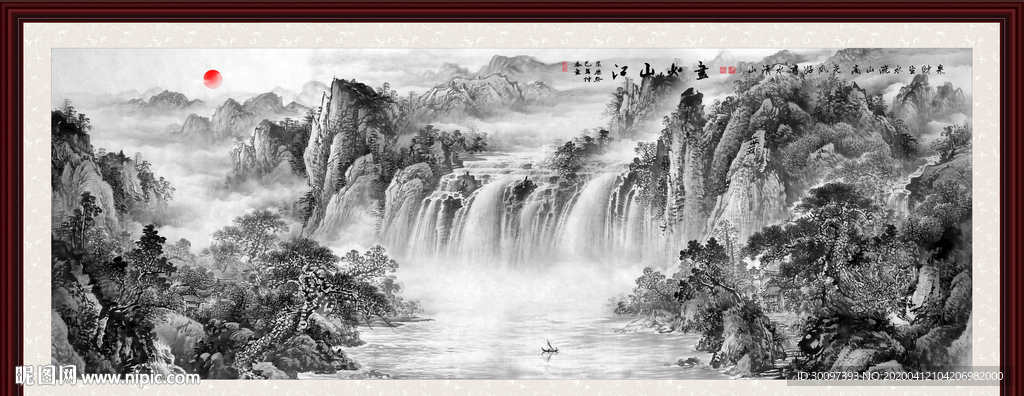 山水国画国画山水国画