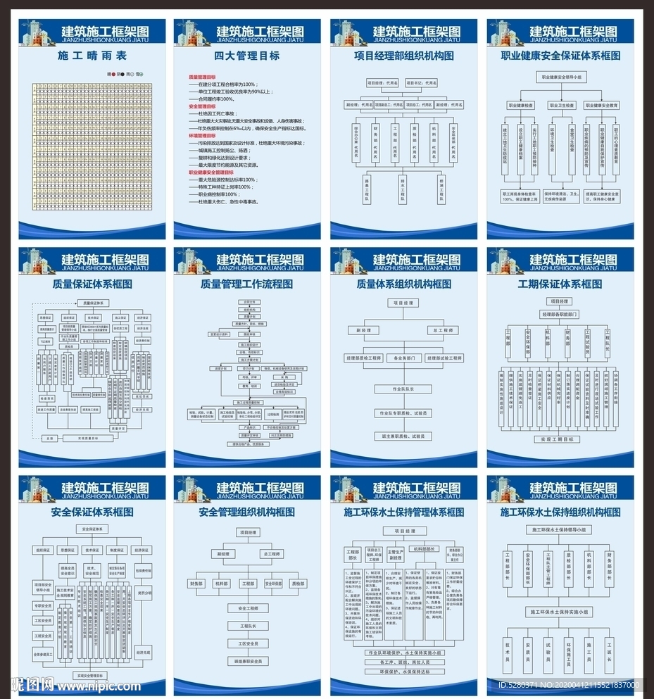 建筑施工框架图