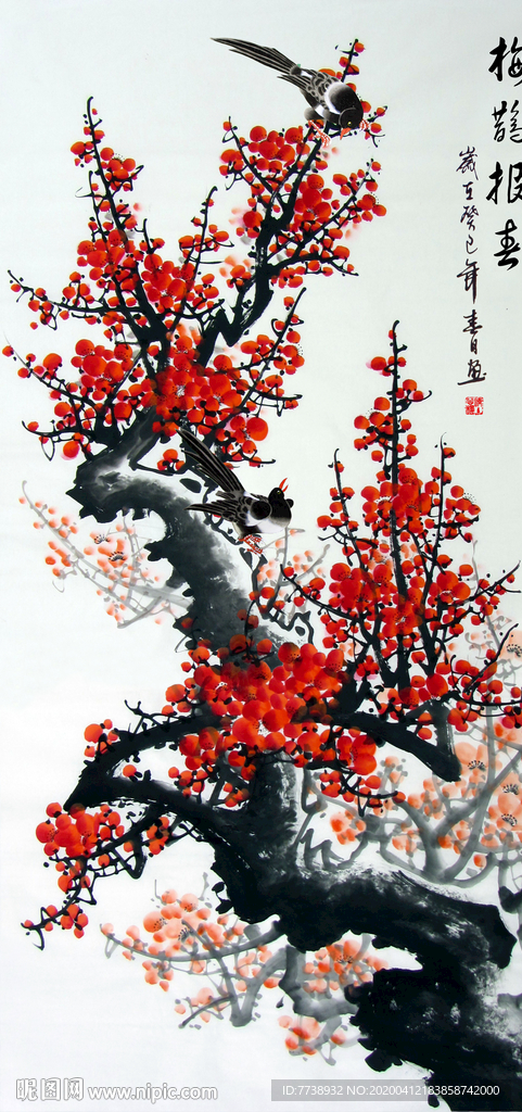 国画梅花