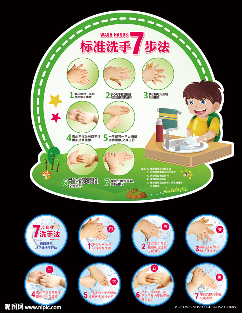 7步洗手法