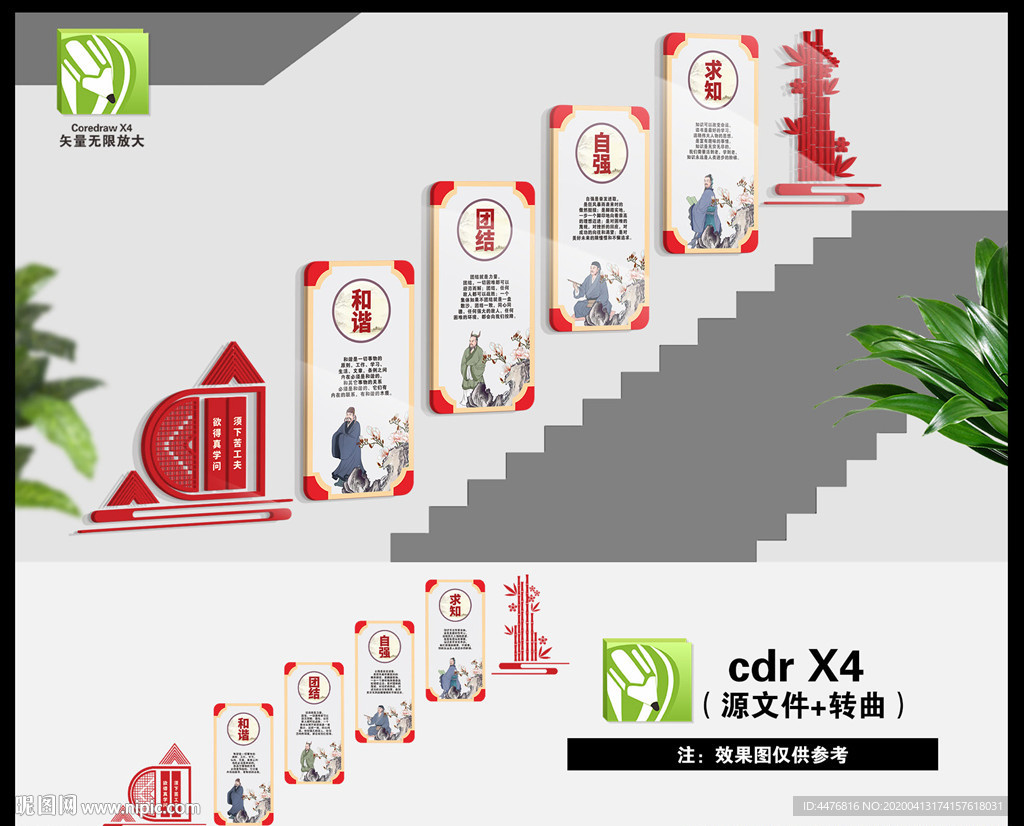 校园楼梯文化墙