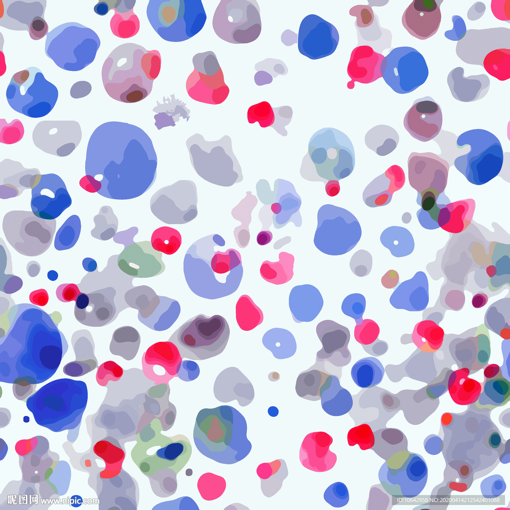 水彩圆点图案