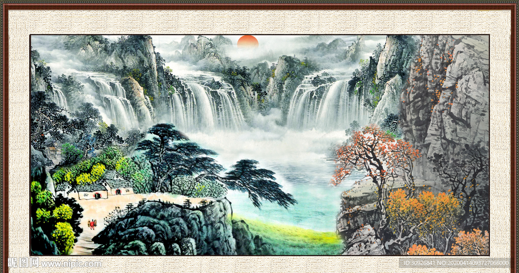 聚宝盆风水画