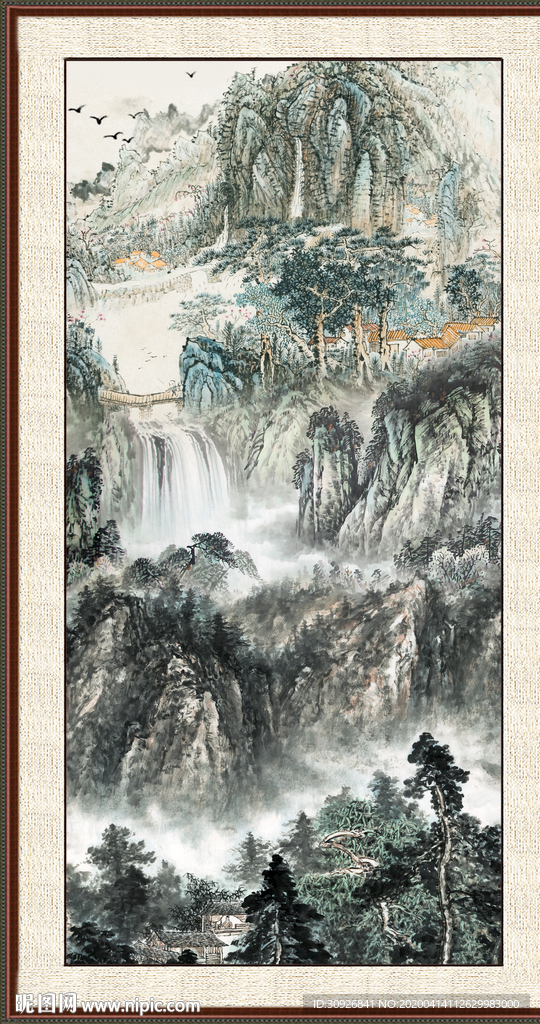 聚宝盆风水画
