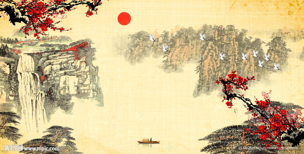 国画梅花