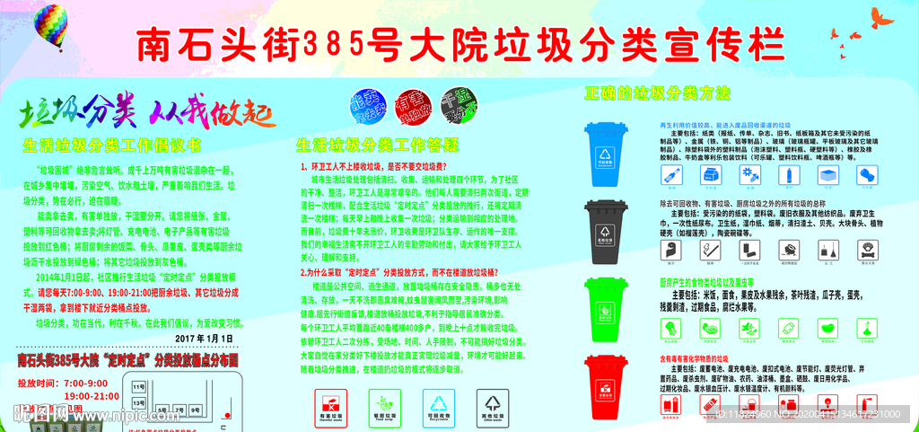 广州街道垃圾分类宣传栏