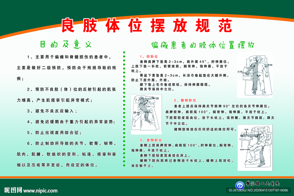 肢体位摆放规范