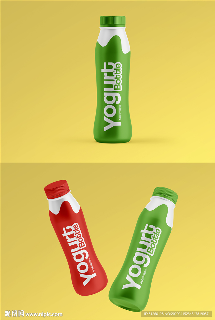 饮料包装贴图样机