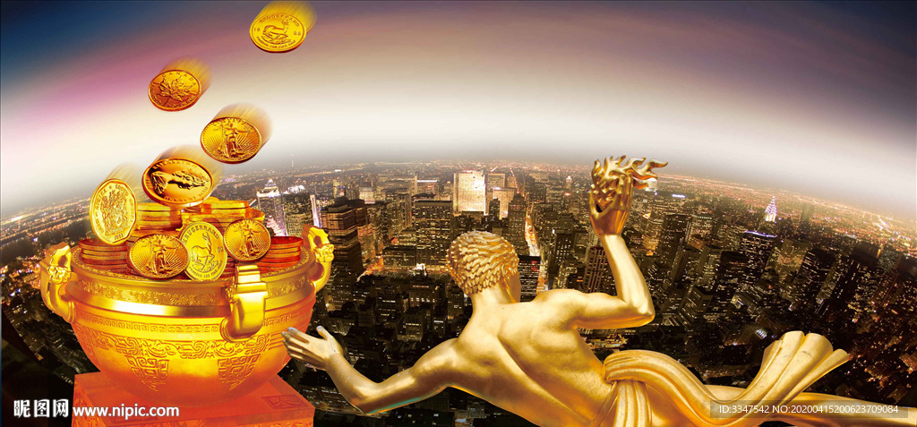 日进斗金 背景画