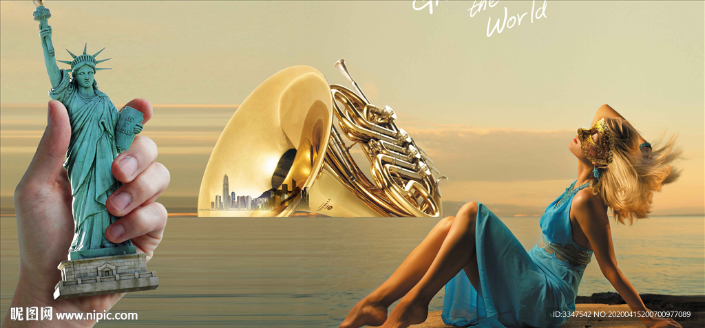 萨克斯风 背景画