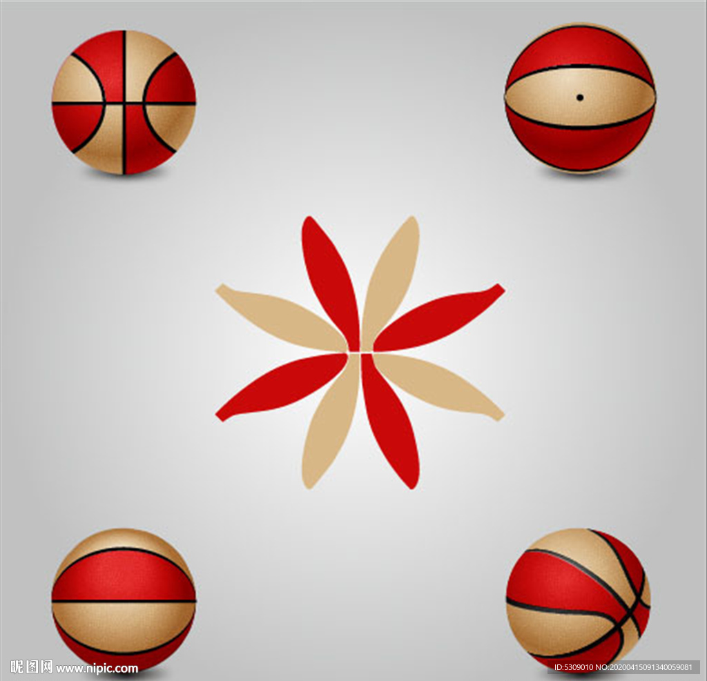 立体质感篮球效果图篮球皮设计配