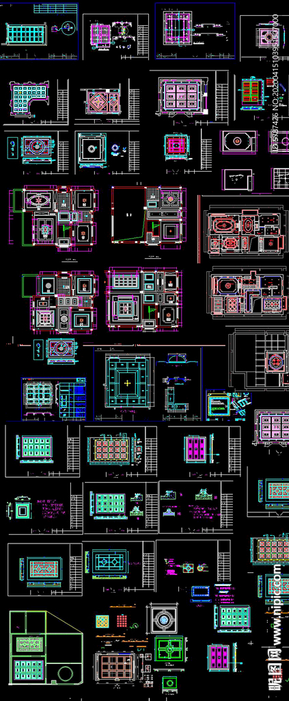 欧式天花CAD库