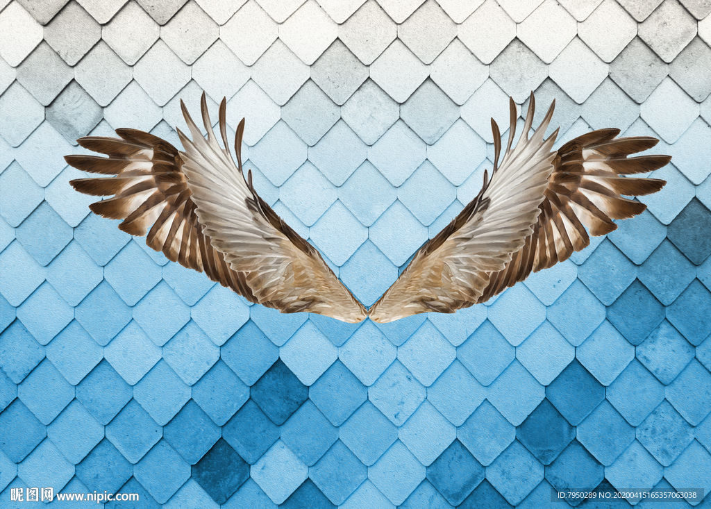 翅膀背景墙