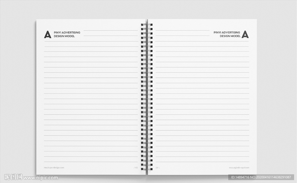 线圈笔记本样机图片