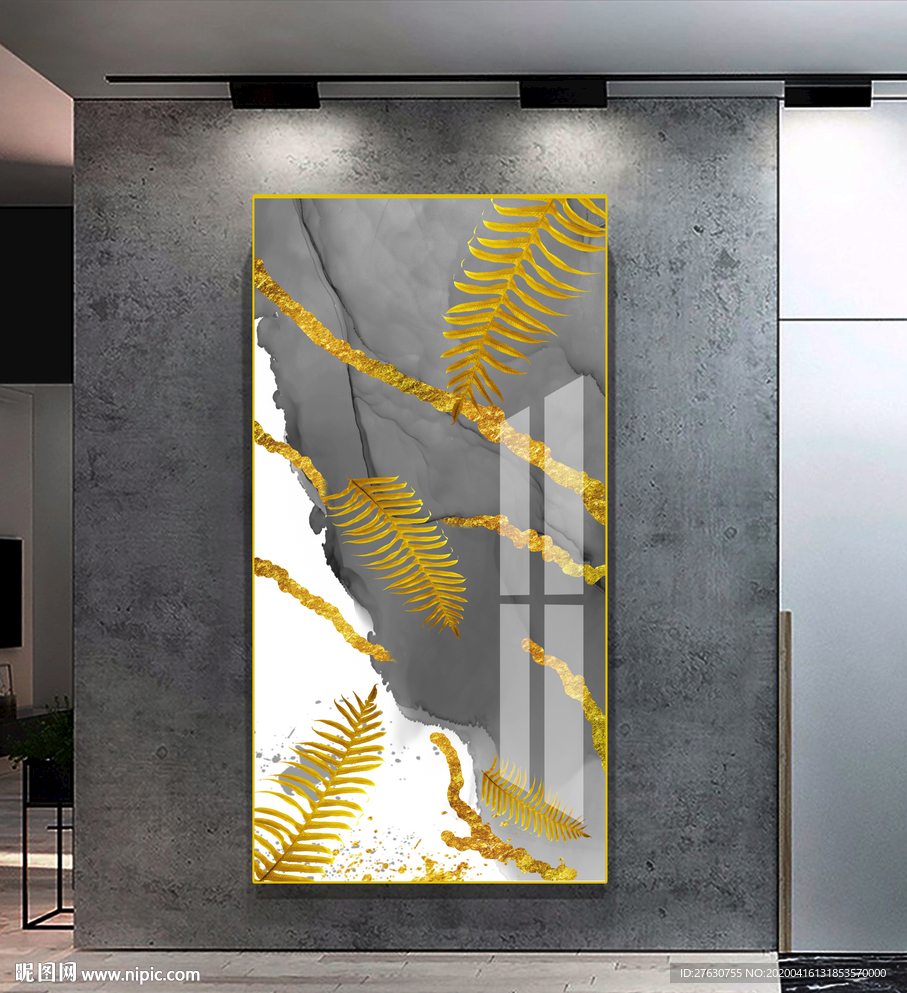 现代轻奢玄关装饰画