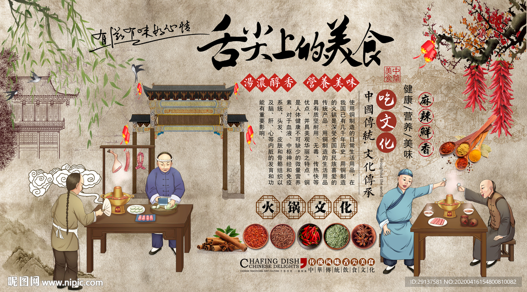 火锅文化装饰画