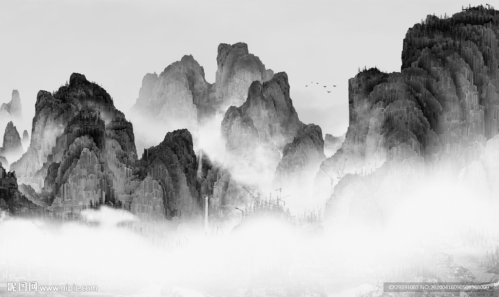 水墨山水画图片
